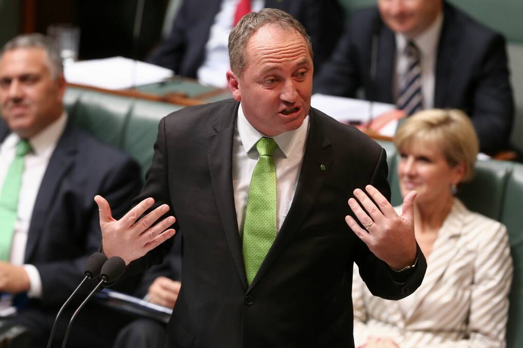 RIGHT MOVE: Barnaby Joyce says moving the APVMA to Armidale makes sense, give the University of New England's agricultural excellence. Photo: Alex Ellinghausen