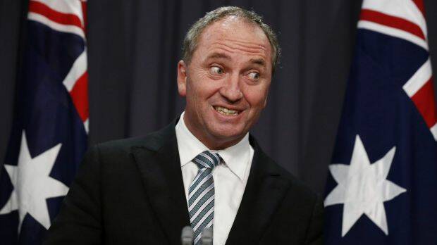 ON MESSAGE: Deputy Prime Minister Barnaby Joyce, has been is determined the APVMA will move to Armidale. Photo: Alex Ellinghausen