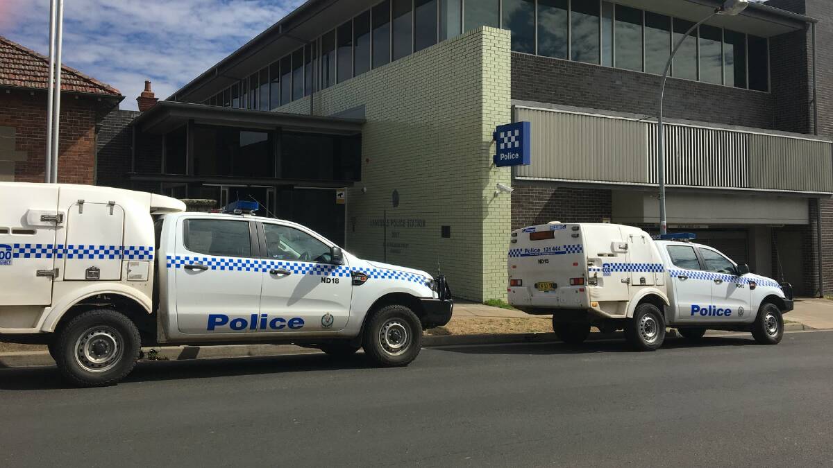 Under arrest: The teenager was arrested and taken to Armidale Police Station. Photo: New England Police District