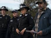 Leah Purcell and Aaron Pederson star in High Country while, below, John Bradley and Jess Wong star in 3 Body Problem. Pictures by Binge, Netflix