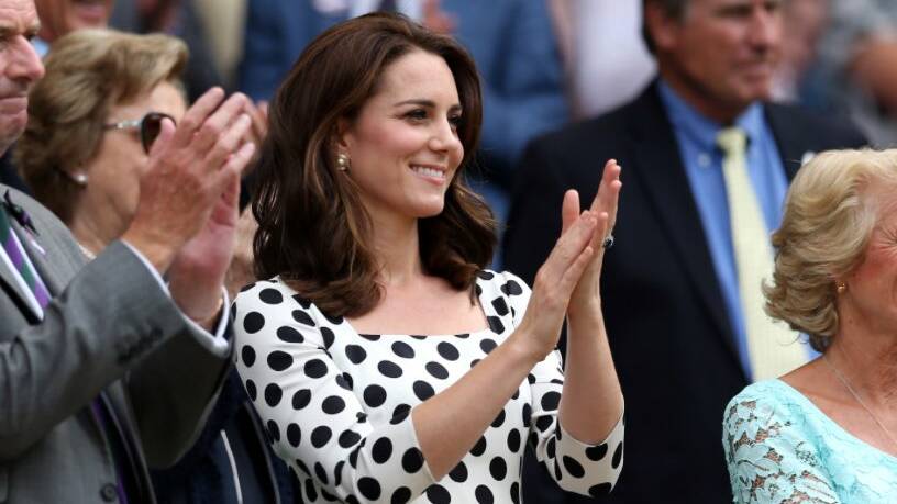 Catherine, Duchess of Cambridge, at Wimbledon on day 1. Pic: @kensingtonroyal via Twitter