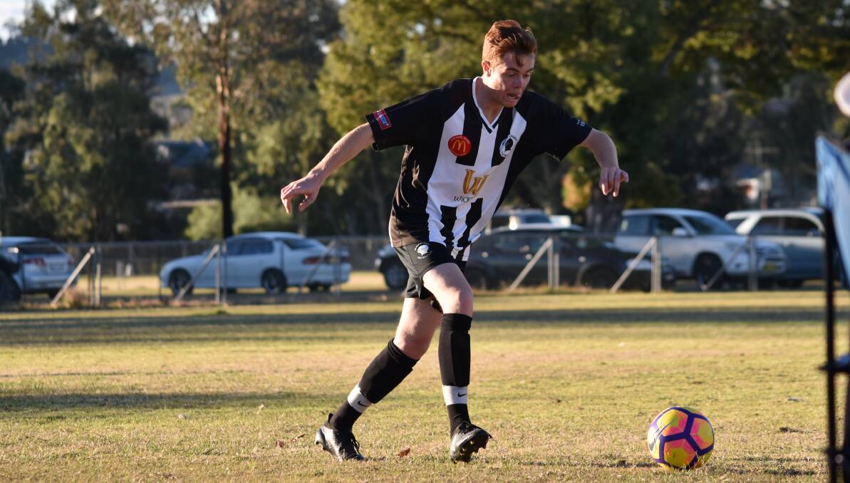 STANDOUT: Naran Singh bagged a double for the Demon Knights against Moree Services Football Club. Photo: Ben Jaffrey