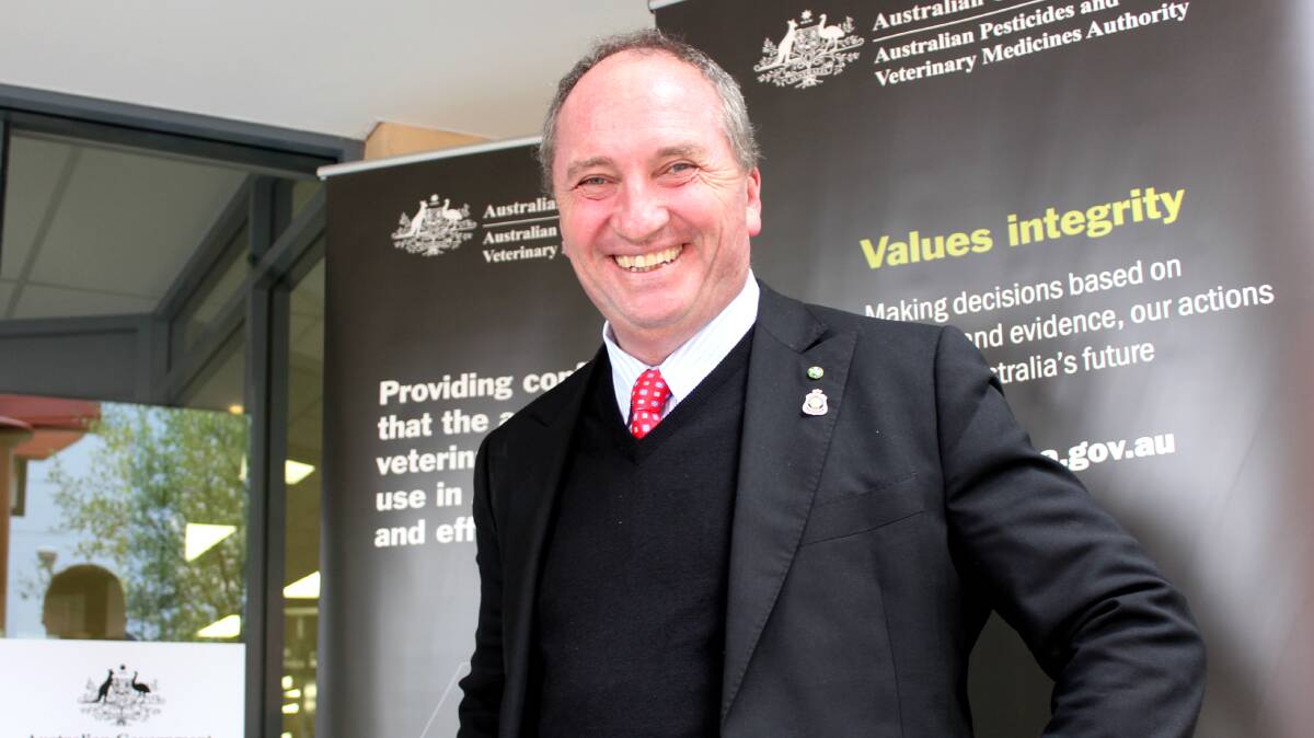 RELOCATION: Member for New England Barnaby Joyce at the temporary office that opened in Armidale in April.