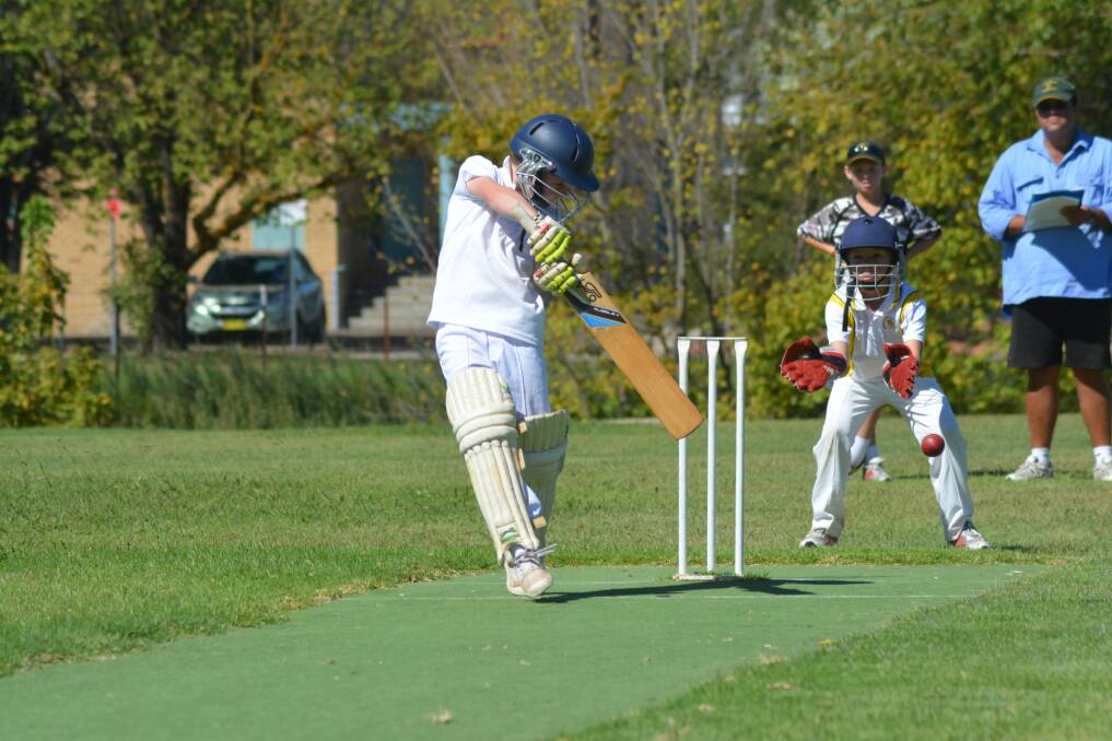 GOOD FORM: Sam Johnson, at the crease in 2014, played well in Sydney this week at the State PSSA Boys Cricket Championships.