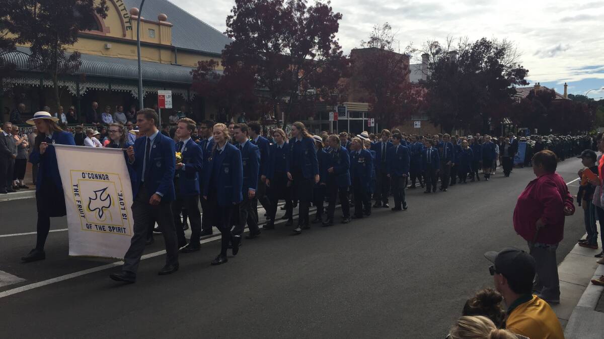 Armidale's Anzac Day march included servicemen and women, school children and our community's volunteers.