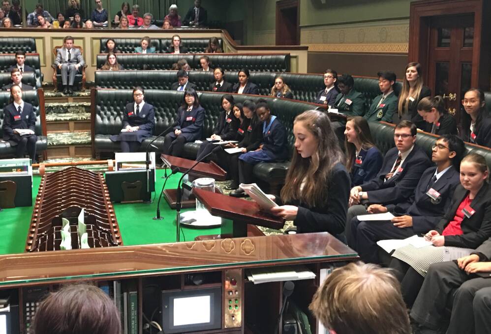Caitlin Schuman was elected deputy premier in the youth parliament.