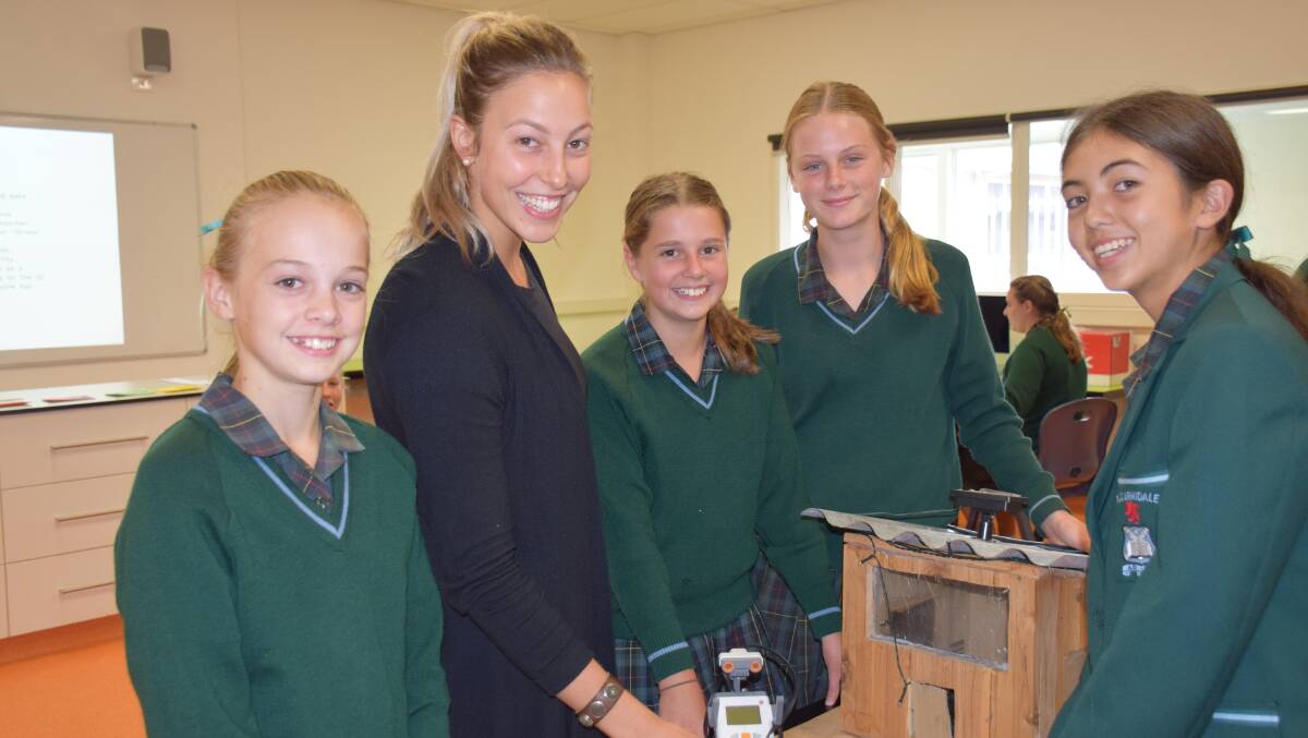 IL class with Ms Blackburn (from left) Sienna, Rochelle, Ellen and Chiyo.