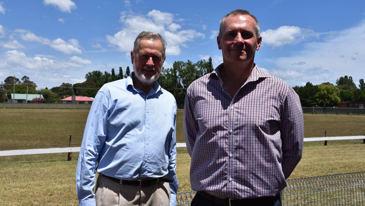 David Good (right) with Shooters Fishers and Farmers MP Robert Borsak on Monday following the announcement he will be the party's candidate in Northern Tablelands.