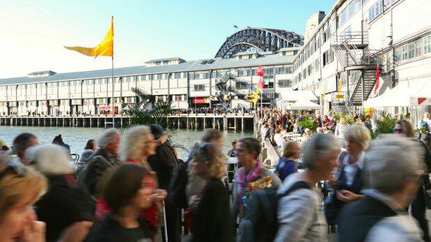Hundreds gathered at the harbour for Sydney Writers' Festival 2016.