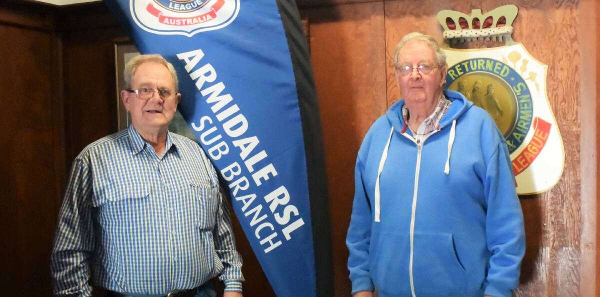 Health in spotlight: Armidale RSL sub branch president Max Tavener and Ron Woods are discussing the importance of social connection.