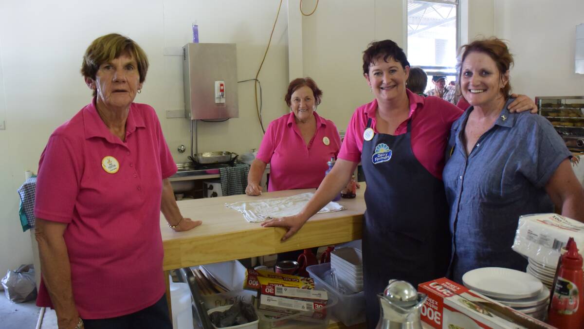 Beating the odds: Glen Innes Lioness Club volunteers keep smiling on race-day despite being robbed of cold meats in the early hours of Saturday morning.