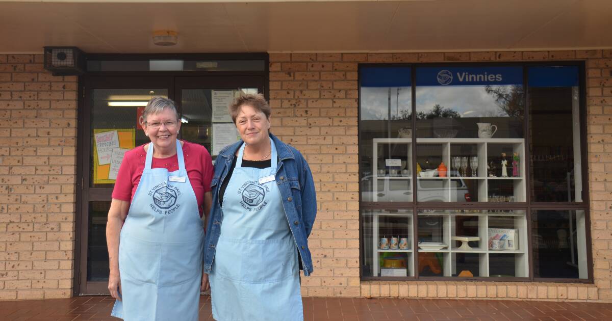 HARD WORKING: Guyra St Vincent de Paul volunteers Margaret Day and Leis Gordon love helping the community. Photo: Rachel Baxter.