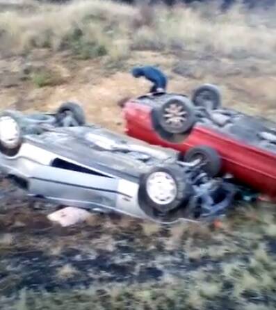 Father and son save seven in double rollover | UPDATE, VIDEO