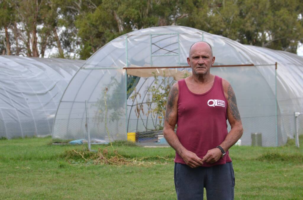 BIG BUSINESS: Guyra resident Greg Simpson is looking to grow his backyard organic beans, silver beet and tomato business even bigger.