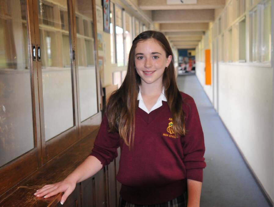 LEADING THE WAY: Year nine student, Caitlin Schuman of Armidale High School looks forward to her role at the 2016 YMCA NSW Junior Parliament in Sydney later this month.