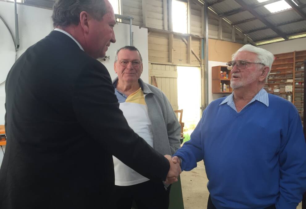 Acting Prime Minister and Member for New England, Barnaby Joyce officially re-opens the Splinter Woodworking Group Workshop in Armidale on Wednesday.
