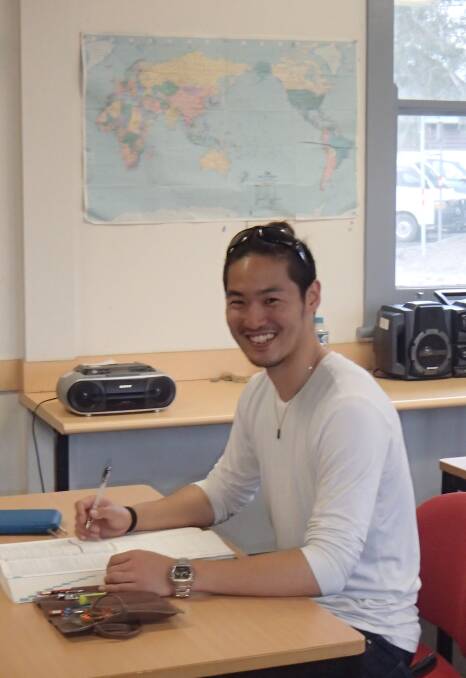 Minoru Masui: 'I have been studying English for seven years and want to become proficient in English so that I can manage and train baseball teams in America.'