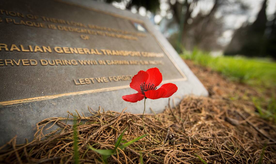 In memory: True Australians plant a poppy and pin another to the lapel offering thanks for a past worth remembering. They don't vandalise memorials.