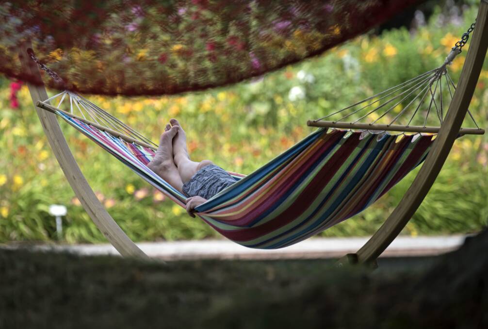 Ideal Christmas present: A hammock is the perfect place for a gardener to enjoy the results of their labour.