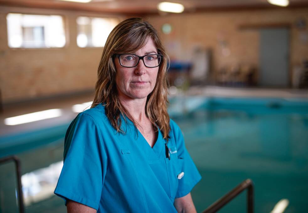 UNDER THE PUMP: Armidale Hospital’s pool manager and head of physiotherapy, Gemma Model, says her team is doing everything it can to get the hydrotherapy pool open for public use again. Photos: MATT BEDFORD
