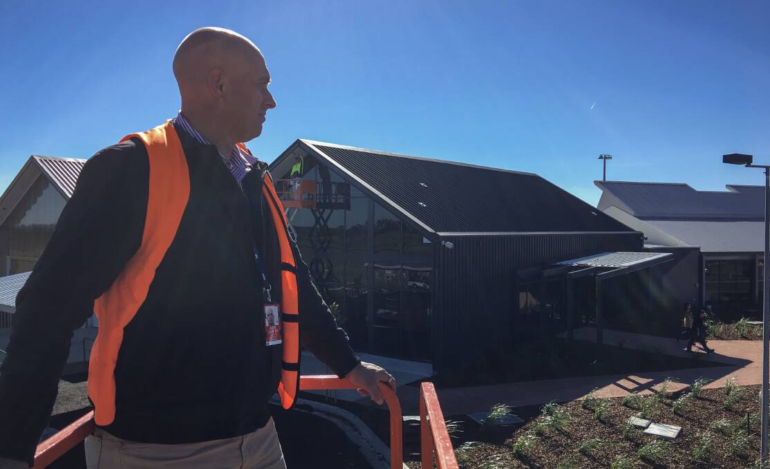 TAKING OFF: Armidale Regional Airport terminal upgrade project manager Ned Mozzell overlooks the new terminal.