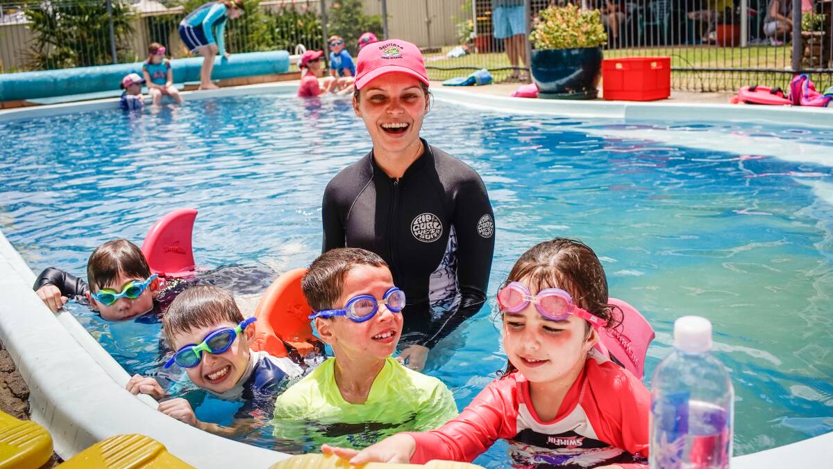 STAYING AFLOAT: Squirts Swim School has been forced to teach in their backyard pool after the Armidale Hospital shut the hydrotherapy pool.
