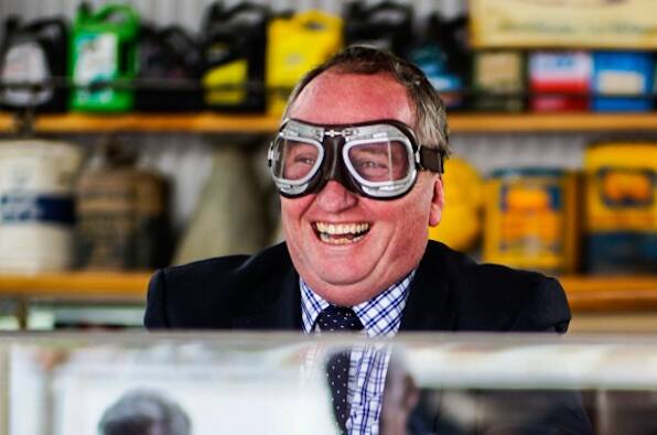 Deputy Prime Minister Barnaby Joyce visits the Transport Museum in 2016.