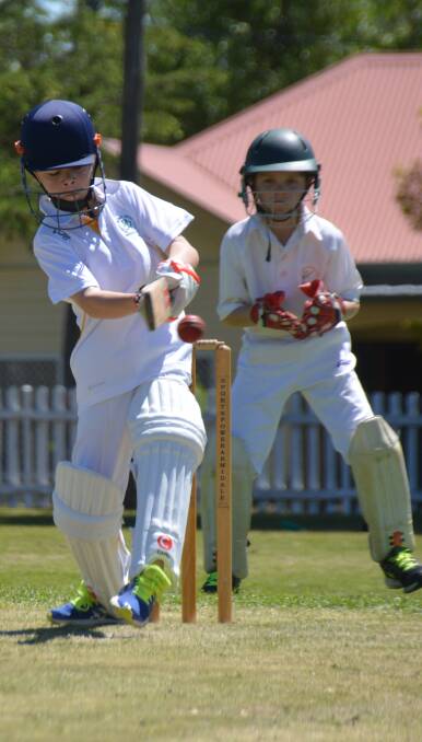 LEAD FROM THE FRONT: Captain Ryan Simpson top scored for Armidale's under 13s representative team on Sunday in their 75 run win over Tamworth. 