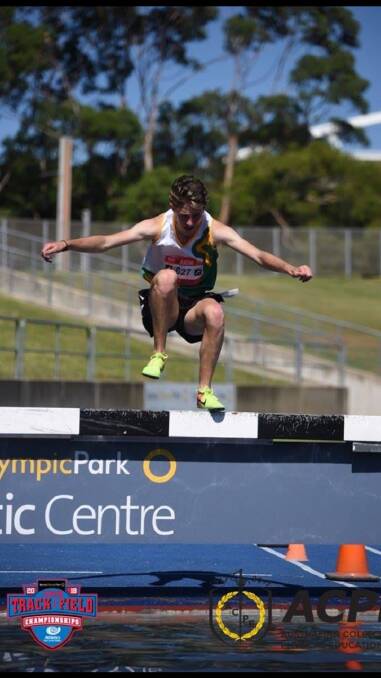 STEPPING UP: Matt Campion snagged silver at the NSW Junior Athletics Championships in his first attempt at a 3000m steeplechase. His time was also quick enough to earn him a starting spot at Nationals next month. 