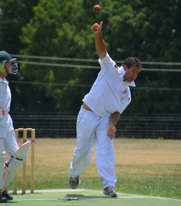 Benji Marshall in action in junior cricket on Saturday. 
