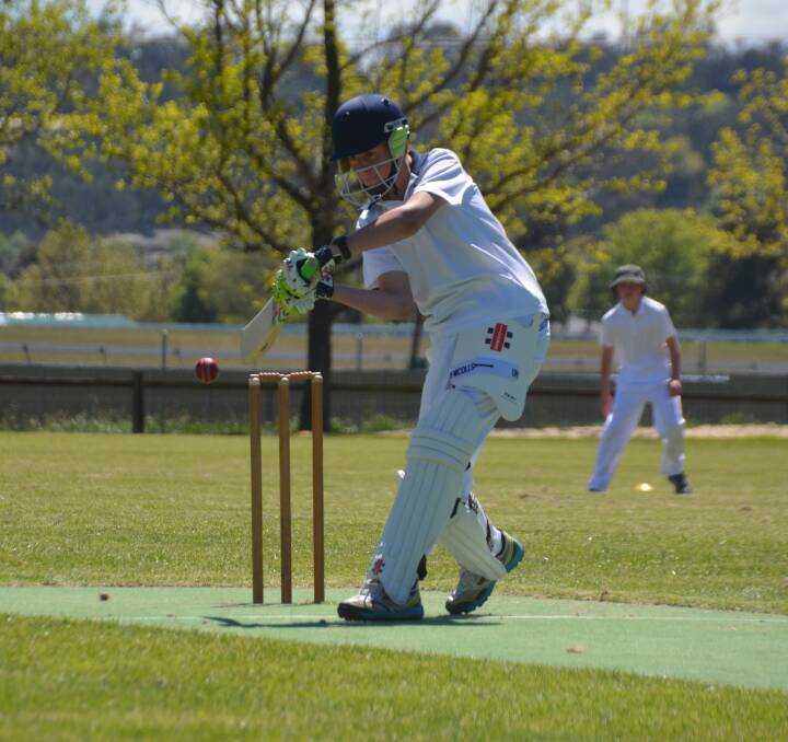 SEASON STARTS: Henry Mitchell in action for TAS White against Hillgrove in an under 14's match on Saturday. 