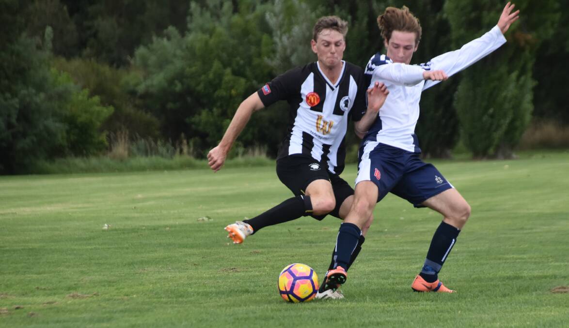 OPENING SCORER: Demon Knights' Sam Constance, pictured in the FFA Cup rounds, scored the first goal of the game against Northies. 