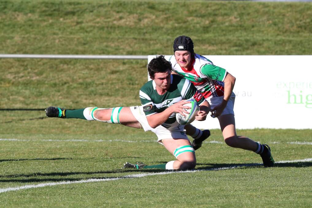 POINTS ON THE BOARD: Max Cowley earned Robb's first try in the decider against Albies. Photo: Steve Cowley. 