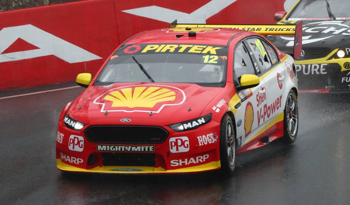 FIGHTING BACK: Fabian Coulthard was a lap down at one stage during the Bathurst 1000 but recovered to finish third. Photo: PHIL BLATCH