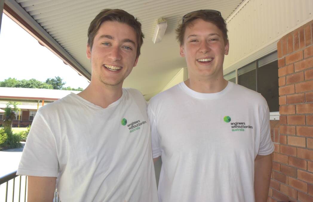 Engineers Without Borders volunteers and UNSW students Nick Henry and Guy Baumber.