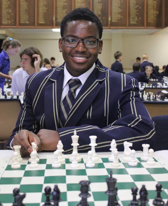 CHESS IS BEST: The Armidale School secondary student Mike Nyathi was one of more than 200 students that took part in the regional chess competition. 