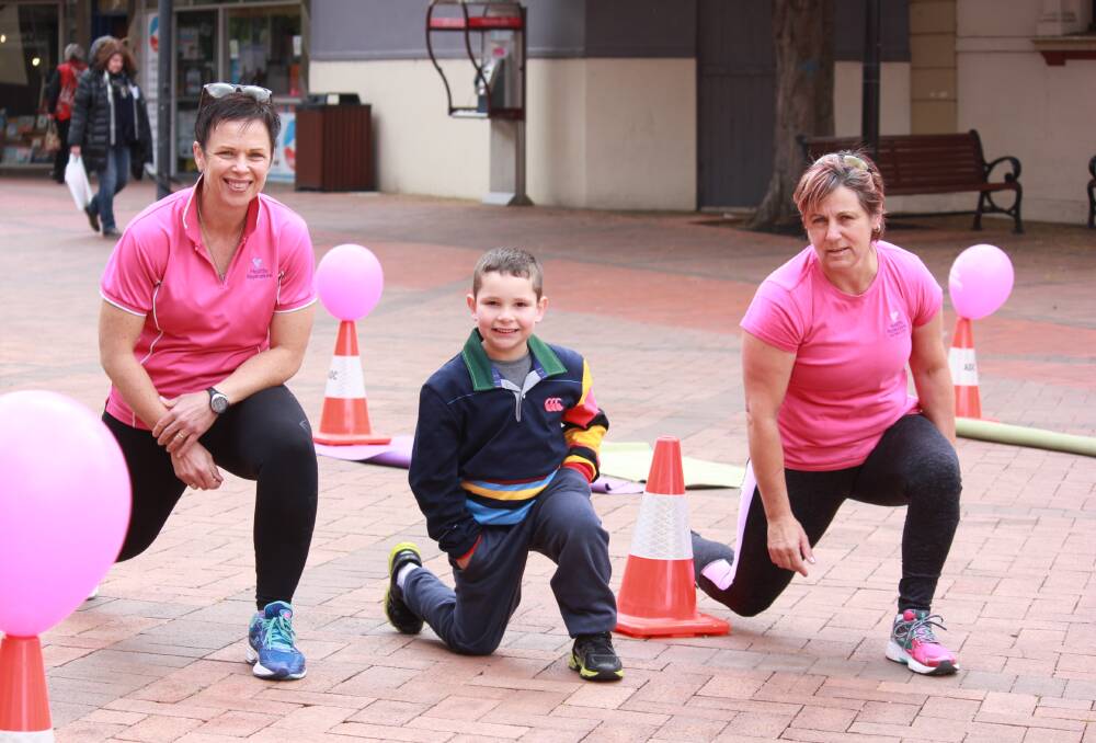 GREAT OPTION: Michelle and Gale from Healthy Inspirations work out with Marley Griffiths. The program will run on Wednesday and Friday at 1.15pm.