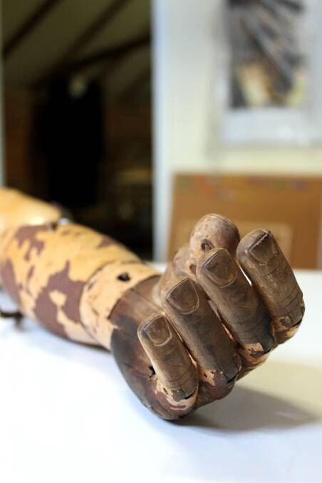 PROSTHETIC ARM FOUND: The prosthesis of Australian digger Private William Reeves has been found at a property in Kentucky and donated to McCrossin's Mill.