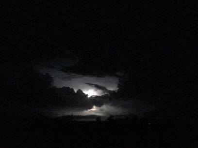 STORM SHUTDOWN: Lightning through the clouds in Armidale.