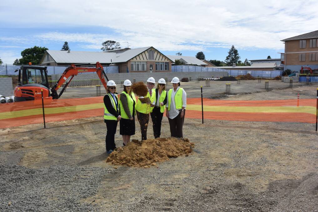 Digging in: Northern Tablelands MP Adam Marshall joins department of health representatives and clinicians for the official sod turning ceremony in November 2016.