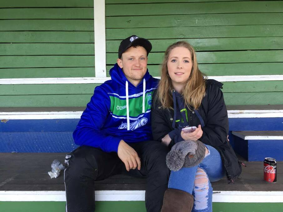 GOOD GAME: Travis Frost and April Irwin Fittock watched on as Warialda Wombats beat the Armidale Rams.