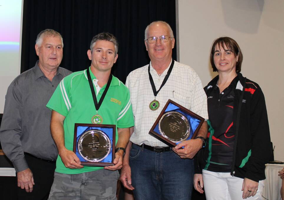 HISTORY: Jay Stone and Dennis Carson were named joint senior sports stars at the New England Sports Star Awards in Armidale. Photo: Contributed