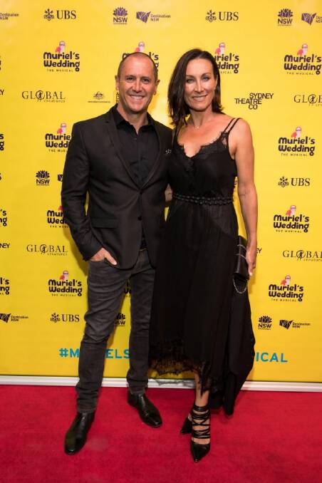 Social Seen: This Morning's Larry Emdur and his wife Sylvie Emdur on the red carpet of Muriel's Wedding The Musical at the Roslyn Packer Theatre at Walsh Bay on Sunday, November 19, 2017.