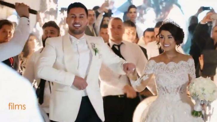 Salim Mehajer and his new wife Aysha at their wedding. Photo: supplied