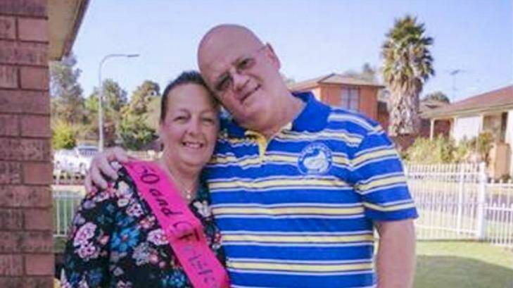 Minto stabbing victim Wayne Greenhalgh with his wife, Bronwen. Photo: Facebook