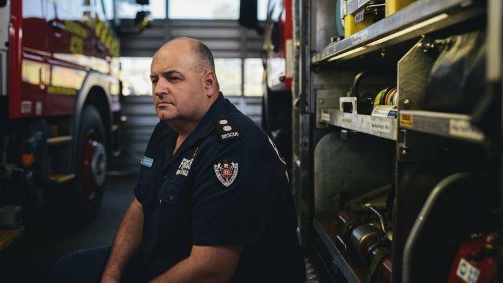 Queanbeyan Fire Station commander, Jason Murphy whose crew attended the fatal fire on Monday.  Photo: Rohan Thomson