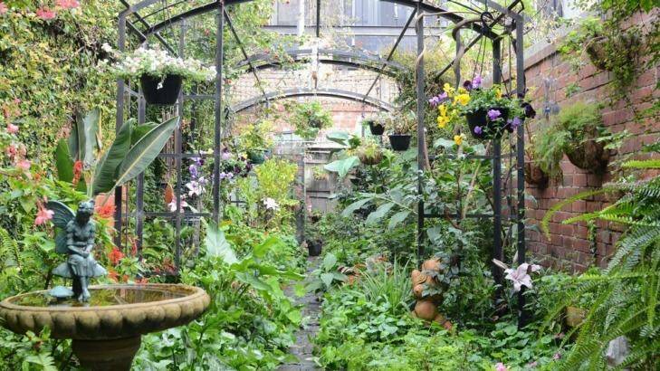 The garden of Wonderwings Fairy shop creator Anne Atkins Photo: Annabel Reid