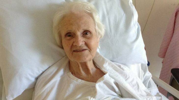 Una McMaster, 95, had a series of falls that increased in severity and frequency as she aged.  Photo: Barbara Macmillan