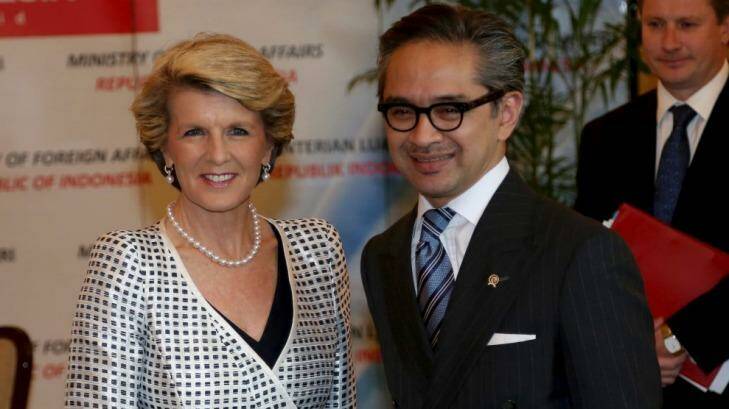 Indonesian Foreign Minister Marty Natalegawa, pictured with his Australian counterpart Julie Bishop, says "issues" remain between the two countries. Photo: Tatan Syuflana