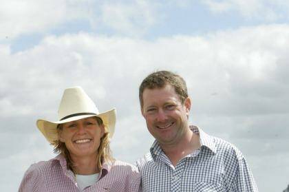 Anne and Hamish Officer, whose property hosts the southern hemisphere's largest wind farm: AGL's Macarthur farm. Photo: Warrnambool Standard